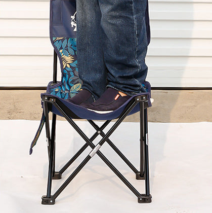 Contemporary Scandinavian Oxford Fabric Steel X-Shaped Folding Outdoor Chair With Backrest For Camping & Beach | Bowlift