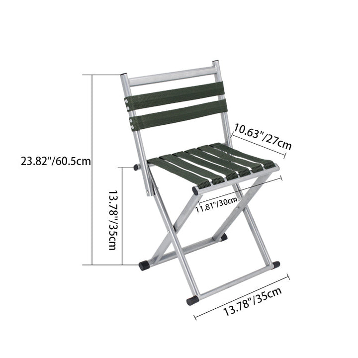 Contemporary Nordic Square Nylon Metal Foldable Camping Chair Fishing Chair Backrest For Outdoor Patio | Bowlift