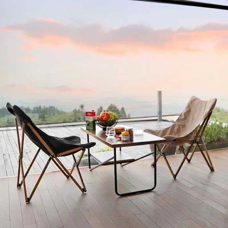 Contemporary Industrial Oxford Fabric Hardware Foldable Camping Chair Backrest For Outdoor Patio | Bowlift
