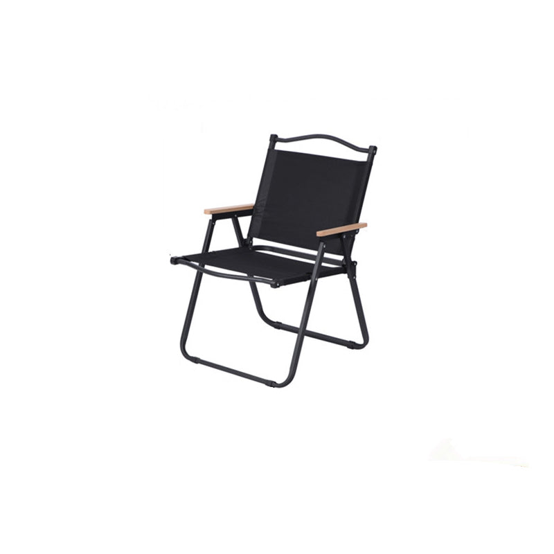 Modern Minimalist Rectangle Beech Wood Carbon Steel Oxford Fabric Outdoor Foldable Camping Chair Backrest Armrest For Garden | Bowlift