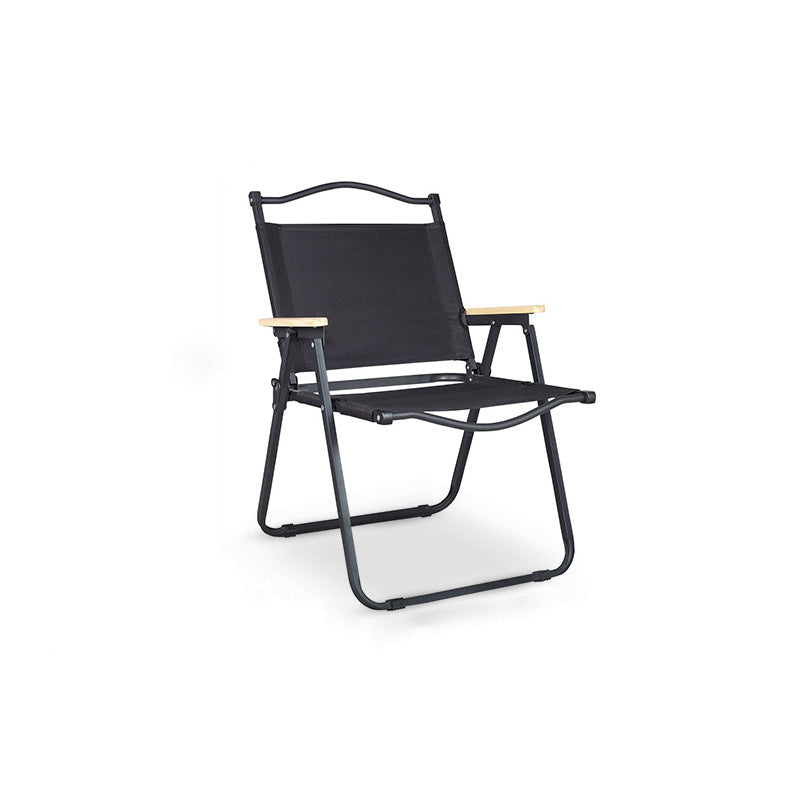 Modern Minimalist Rectangle Outdoor Carbon Steel Aluminum Alloy Beech Wood Oxford Fabric PET Foldable Portable Detachable Camping Chair Backrest Armrest For Garden | Bowlift