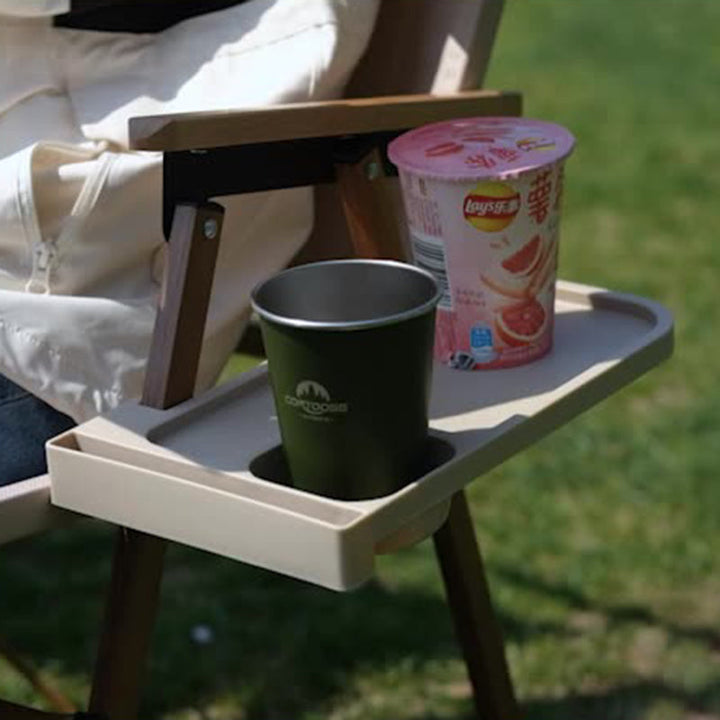 Modern Minimalist Rectangle Outdoor Carbon Steel Aluminum Alloy Beech Wood Oxford Fabric PET Foldable Portable Detachable Camping Chair Backrest Armrest For Garden | Bowlift