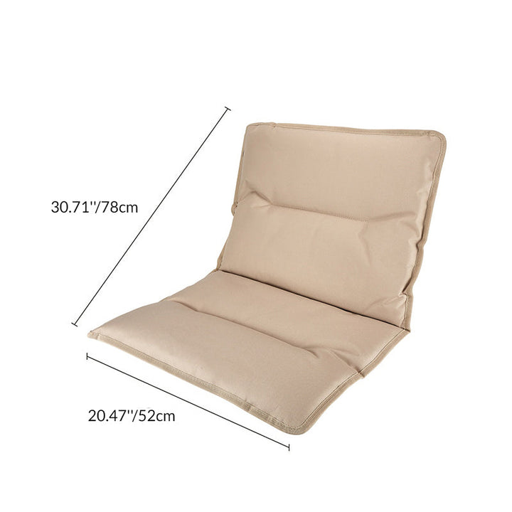 Modern Minimalist Rectangle Outdoor Carbon Steel Aluminum Alloy Beech Wood Oxford Fabric PET Foldable Portable Detachable Camping Chair Backrest Armrest For Garden | Bowlift