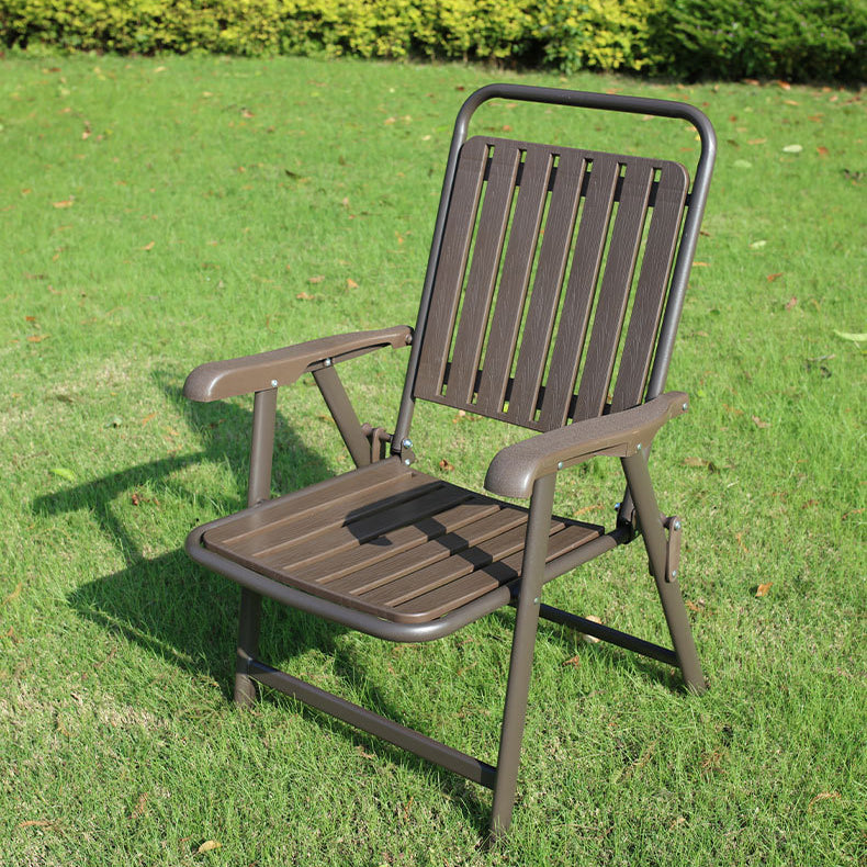 Modern Simplicity Waterproof Rectangular Carbon Steel PVC Foldable Camping Chair Backrest Armrest For Garden | Bowlift