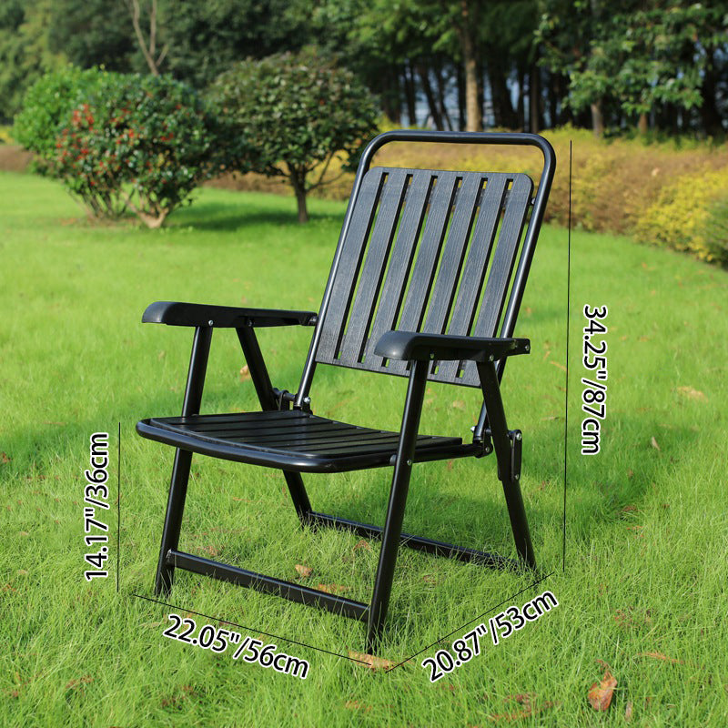 Modern Simplicity Waterproof Rectangular Carbon Steel PVC Foldable Camping Chair Backrest Armrest For Garden | Bowlift
