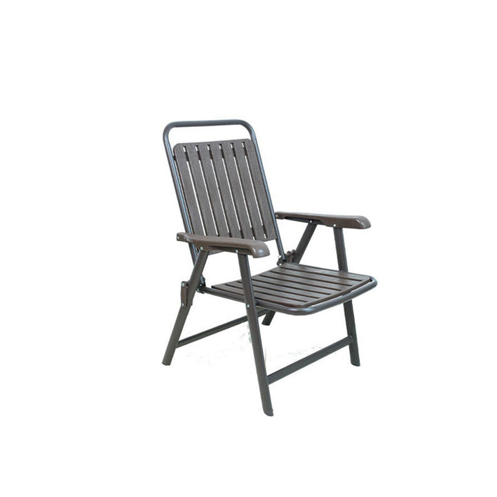 Modern Simplicity Waterproof Rectangular Carbon Steel PVC Foldable Camping Chair Backrest Armrest For Garden | Bowlift