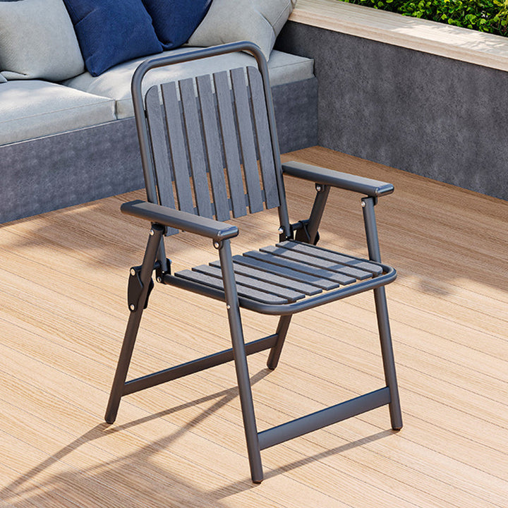 Modern Simplicity Waterproof Rectangular Carbon Steel PVC Foldable Camping Chair Backrest Armrest For Garden | Bowlift