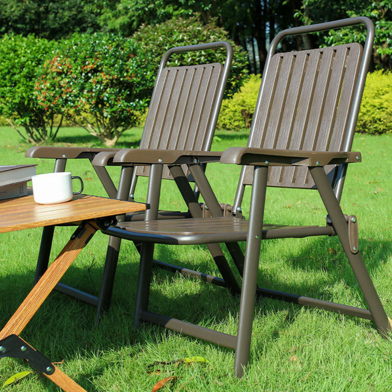 Modern Simplicity Waterproof Rectangular Carbon Steel PVC Foldable Camping Chair Backrest Armrest For Garden | Bowlift