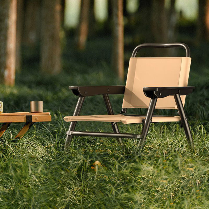 Modern Minimalist Square Bent Oxford Fabric Steel Tube Chair Backrest Armrest For Outdoor | Bowlift