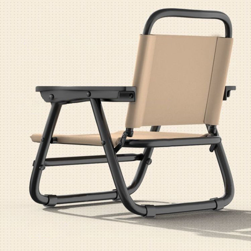 Modern Minimalist Square Bent Oxford Fabric Steel Tube Chair Backrest Armrest For Outdoor | Bowlift