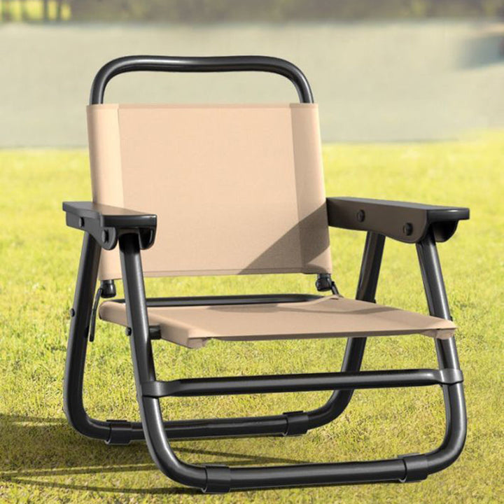 Modern Minimalist Square Bent Oxford Fabric Steel Tube Chair Backrest Armrest For Outdoor | Bowlift