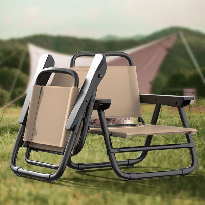 Modern Minimalist Square Bent Oxford Fabric Steel Tube Chair Backrest Armrest For Outdoor | Bowlift