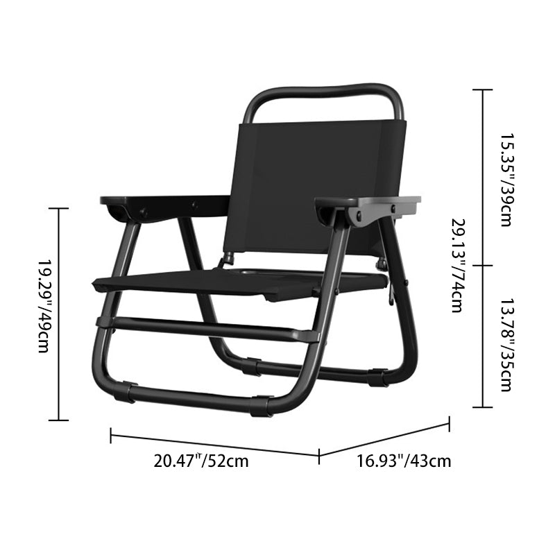 Modern Minimalist Square Bent Oxford Fabric Steel Tube Chair Backrest Armrest For Outdoor | Bowlift