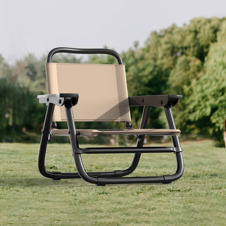 Modern Minimalist Square Bent Oxford Fabric Steel Tube Chair Backrest Armrest For Outdoor | Bowlift