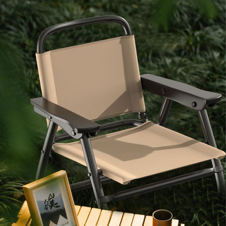 Modern Minimalist Square Bent Oxford Fabric Steel Tube Chair Backrest Armrest For Outdoor | Bowlift