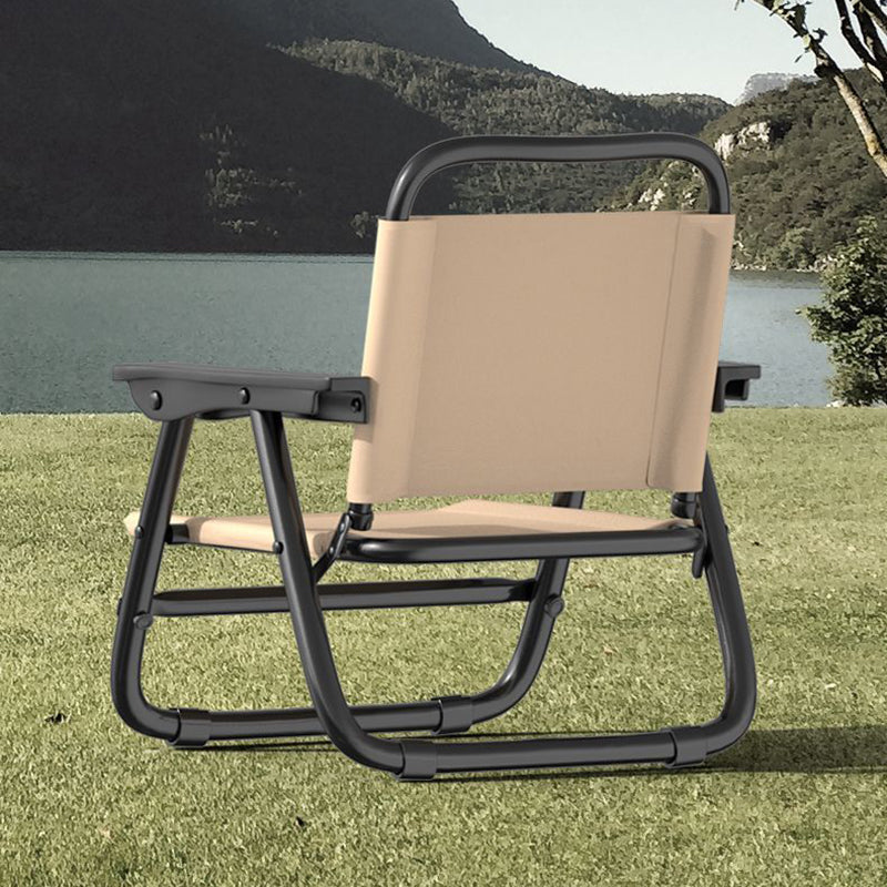Modern Minimalist Square Bent Oxford Fabric Steel Tube Chair Backrest Armrest For Outdoor | Bowlift