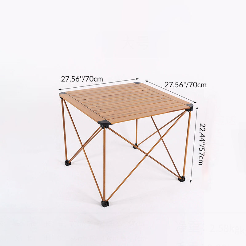 Modern Simplicity Square Rectangle Aluminum Iron Outdoor Foldable Camping Coffee Table 1-Tier For Garden | Bowlift