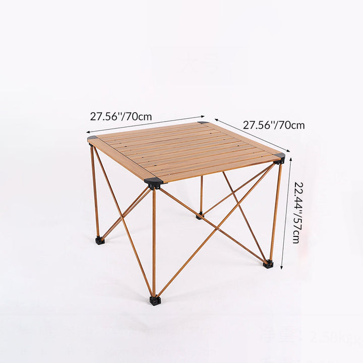 Modern Simplicity Square Rectangle Aluminum Iron Outdoor Foldable Camping Coffee Table 1-Tier For Garden | Bowlift