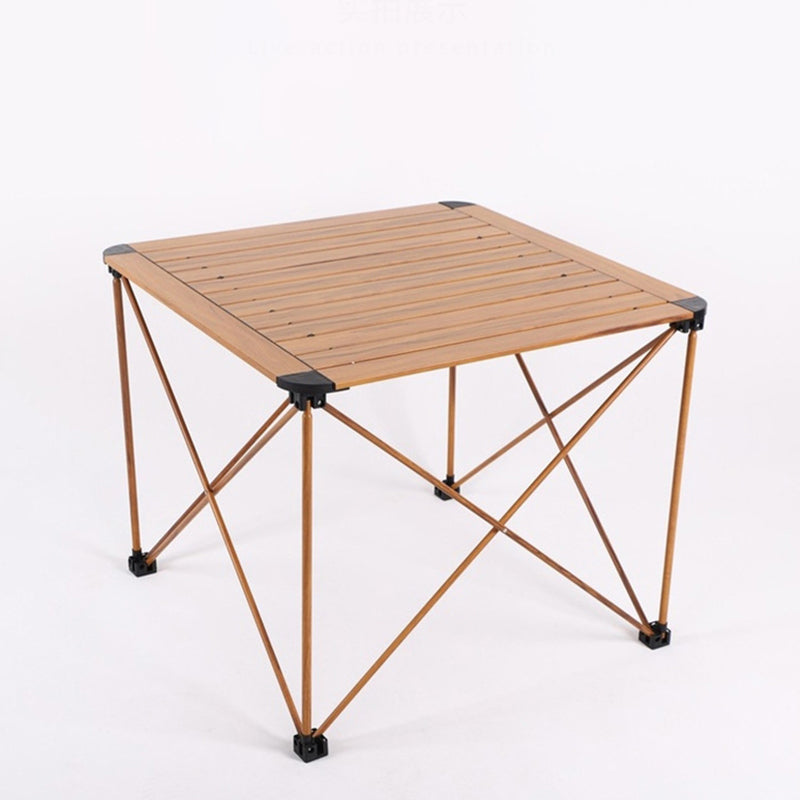 Modern Simplicity Square Rectangle Aluminum Iron Outdoor Foldable Camping Coffee Table 1-Tier For Garden | Bowlift