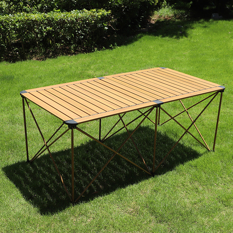 Modern Simplicity Square Rectangle Aluminum Iron Outdoor Foldable Camping Coffee Table 1-Tier For Garden | Bowlift