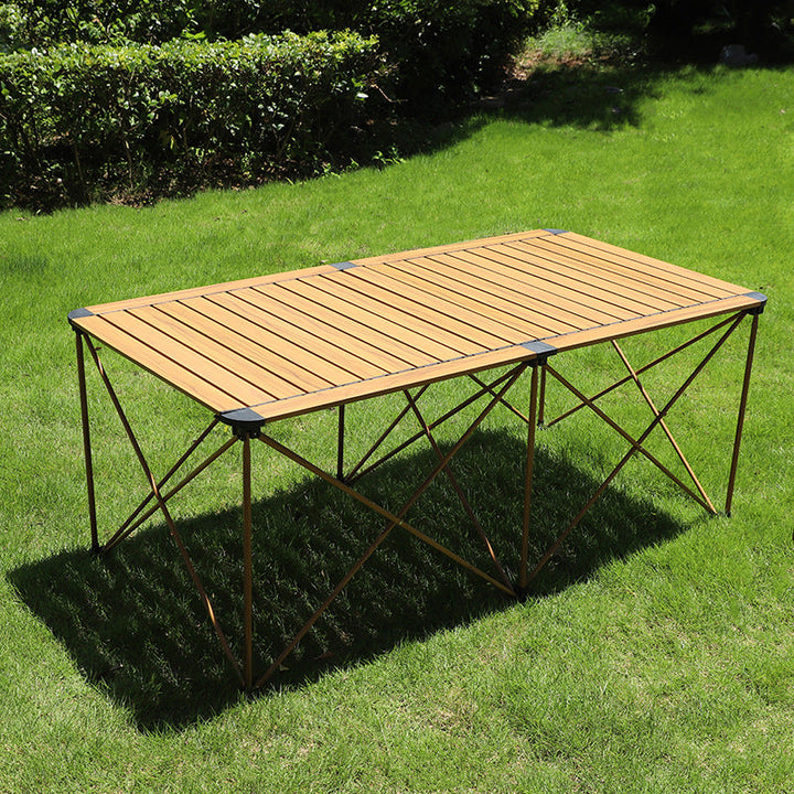 Modern Simplicity Square Rectangle Aluminum Iron Outdoor Foldable Camping Coffee Table 1-Tier For Garden | Bowlift