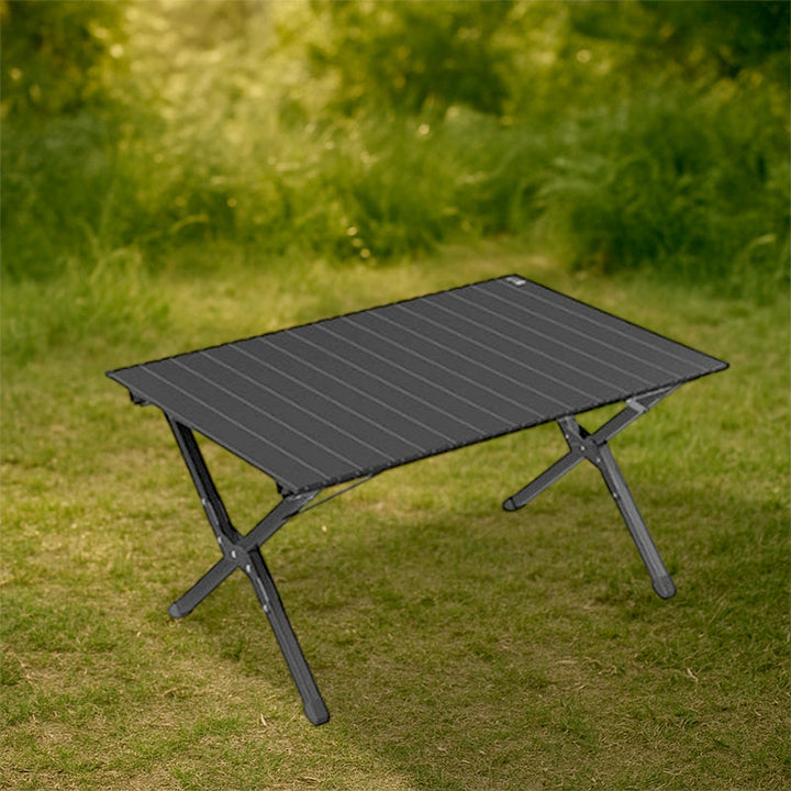 Modern Minimalist Rectangle Carbon Steel Outdoor Foldable Camping Coffee Table 1-Tier For Garden | Bowlift