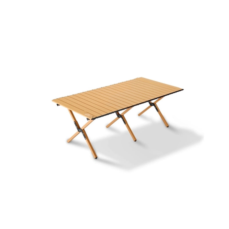 Modern Minimalist Rectangle Carbon Steel Outdoor Foldable Camping Coffee Table 1-Tier For Garden | Bowlift