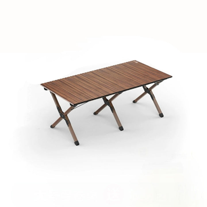 Modern Minimalist Rectangle Carbon Steel Outdoor Foldable Camping Coffee Table 1-Tier For Garden | Bowlift
