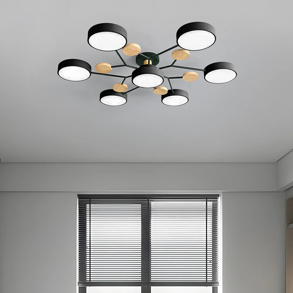 BowLift | Contemporary Round Iron LED Chandelier | Energy-Efficient. Stylish Lighting for Living Rooms. Dining Areas & Entryways