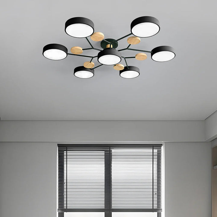BowLift | Contemporary Round Iron LED Chandelier | Energy-Efficient. Stylish Lighting for Living Rooms. Dining Areas & Entryways
