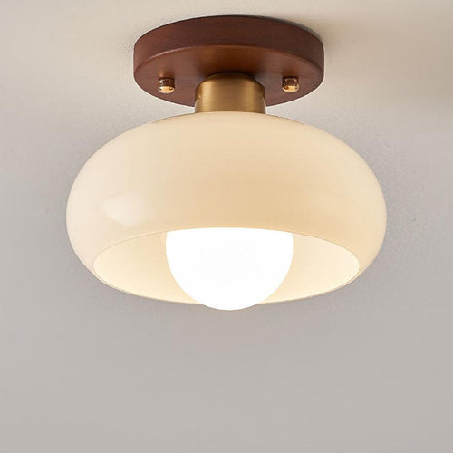 BowLift | VintageGlow Ceiling Lamp - Authentic Wood Retro Ceiling Light