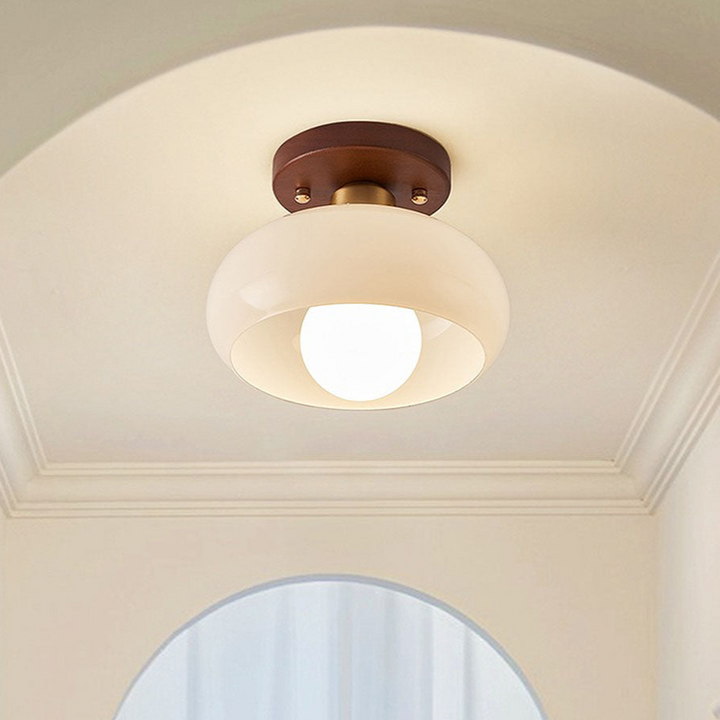 BowLift | VintageGlow Ceiling Lamp - Authentic Wood Retro Ceiling Light