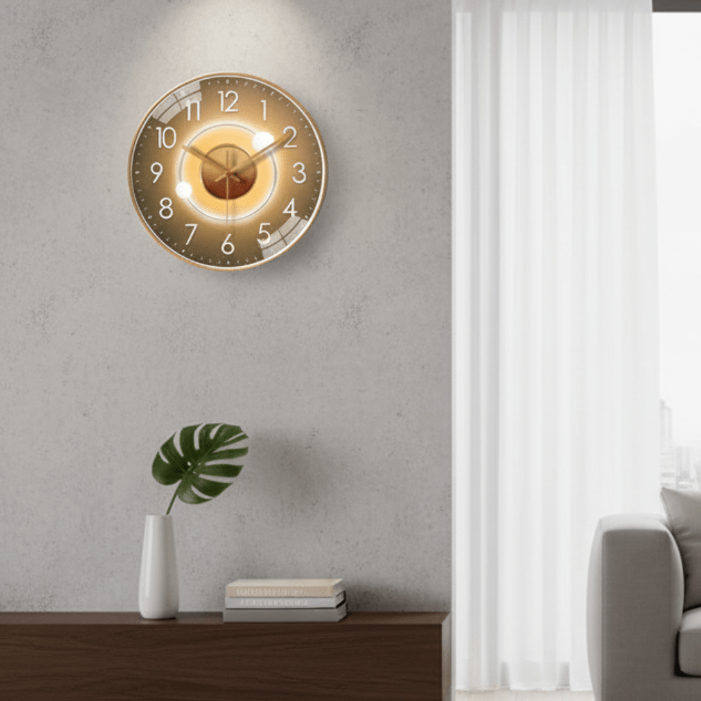 BowLift | Silent wall clock with minimalist dial and elegant finish
