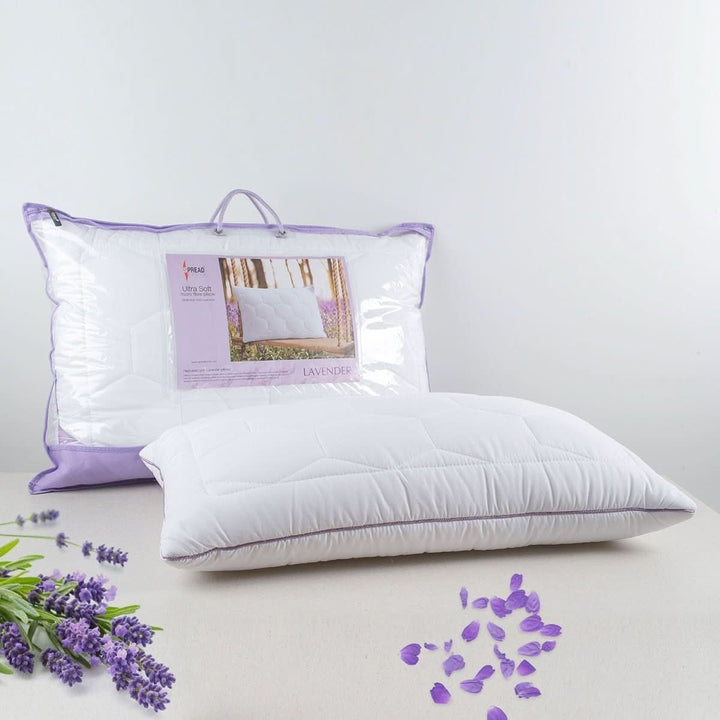 BowLift | Veluvon Serenity Pillow | Hypoallergenic & Antibacterial | With Lavender Scent | Soft Sleeping Pillow for Sensitive Skin