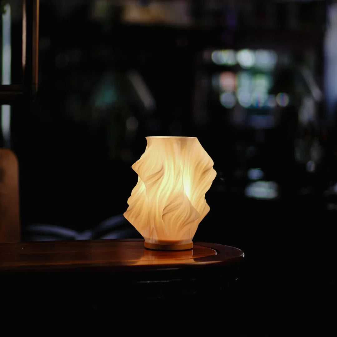 BowLift | Elegant Desk Lamp with Dimming and Natural Wooden Base