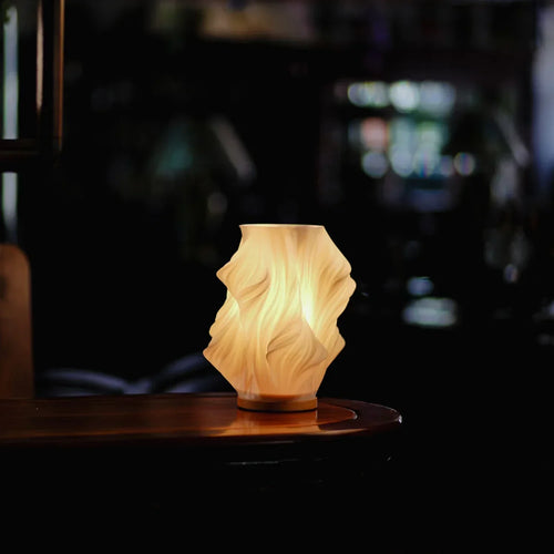 BowLift | Elegant Desk Lamp with Dimming and Natural Wooden Base