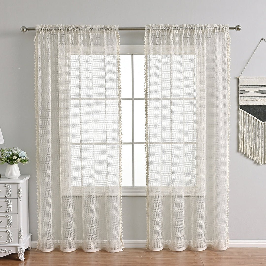 BowLift | LuxeDrape – Soft Beige Voile for Sophisticated Spaces