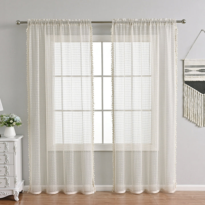 BowLift | LuxeDrape – Soft Beige Voile for Sophisticated Spaces