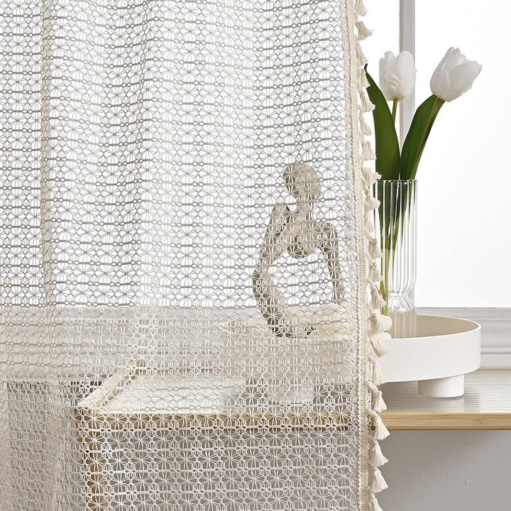 BowLift | LuxeDrape – Soft Beige Voile for Sophisticated Spaces