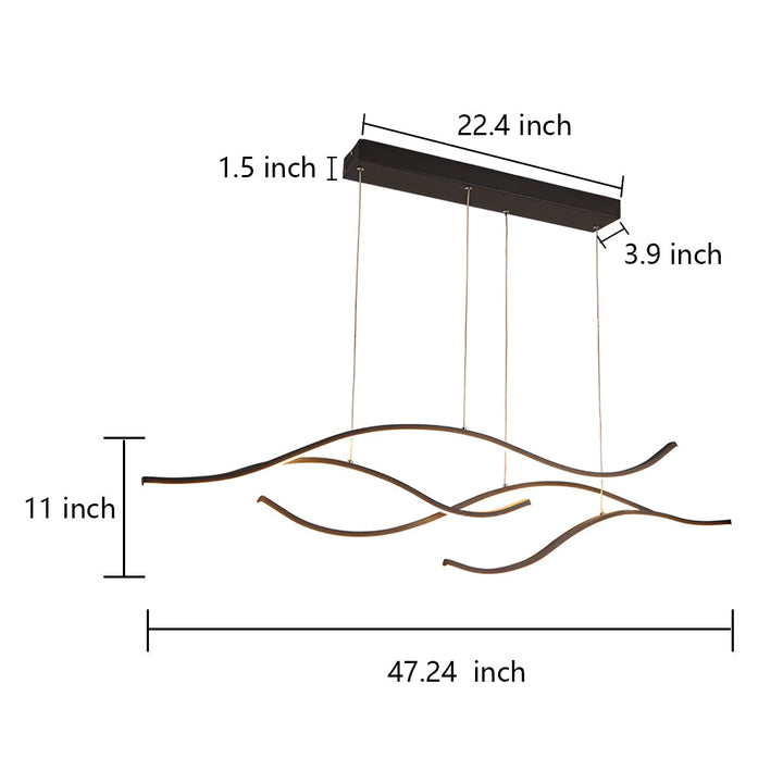 BowLift | Designer LED Ceiling Lamp with Wavy Curved Shape
