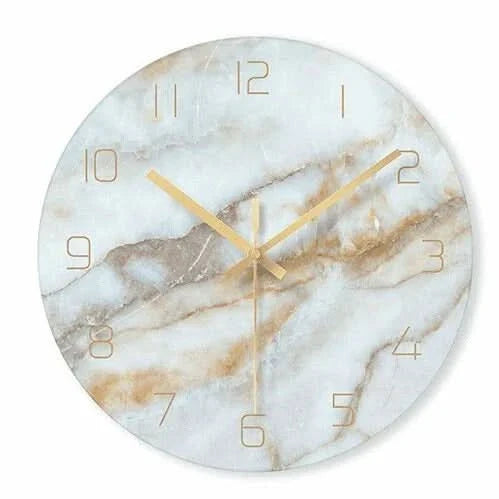 BowLift | Olive - Elegant Wall Clock with Marble Inspiration