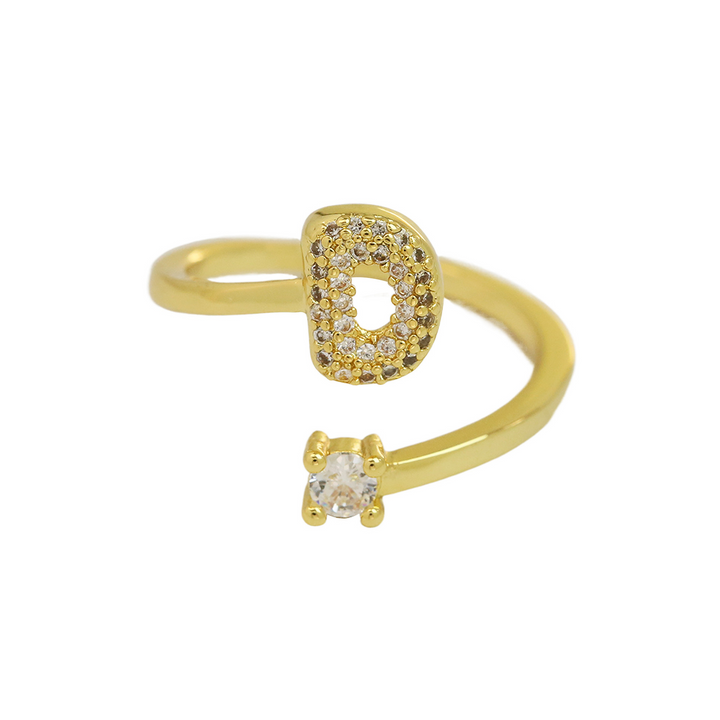 BowLift | Dainty Bubble Diamond Wrap Initial Ring