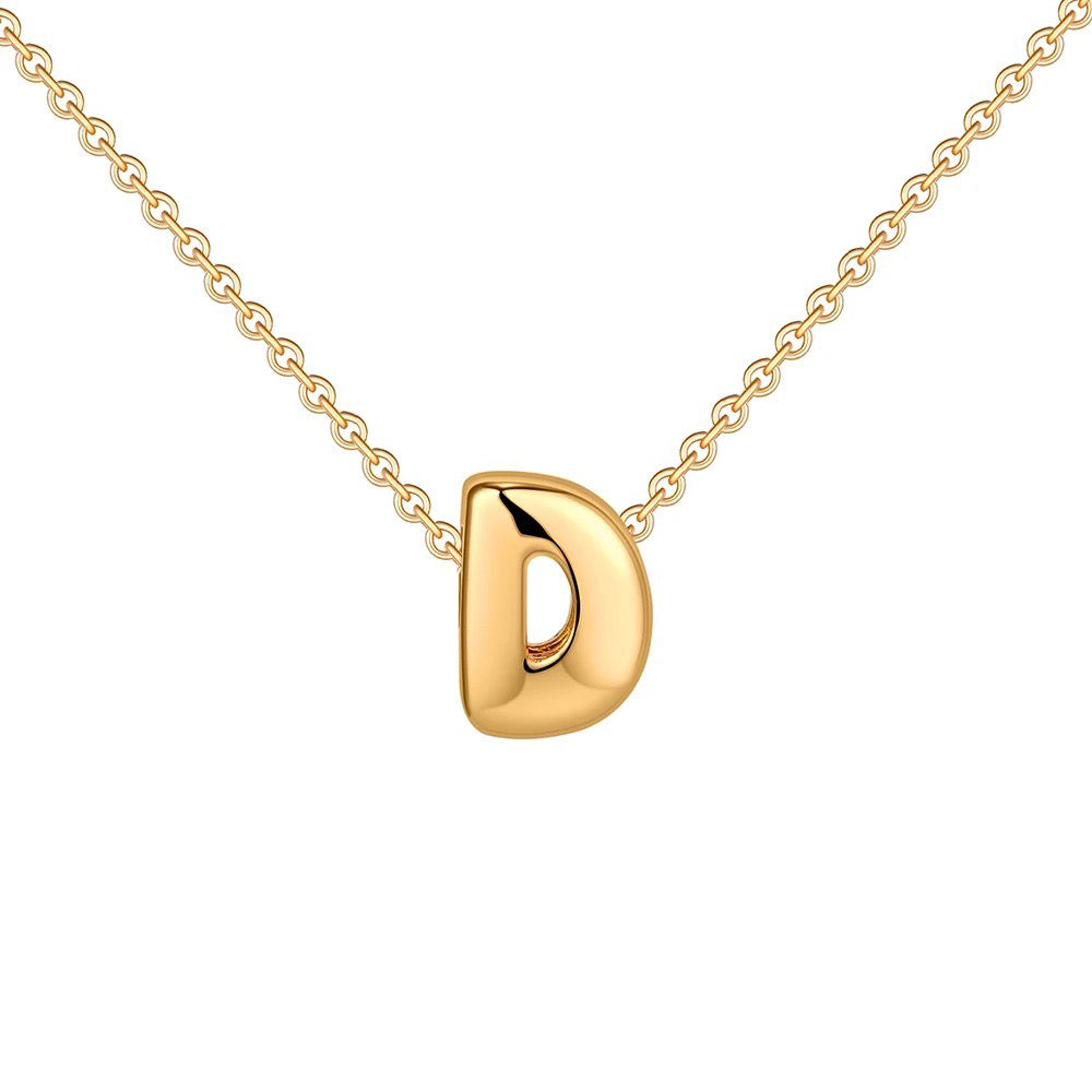 BowLift | Dainty Bubble Letter Initial Necklace