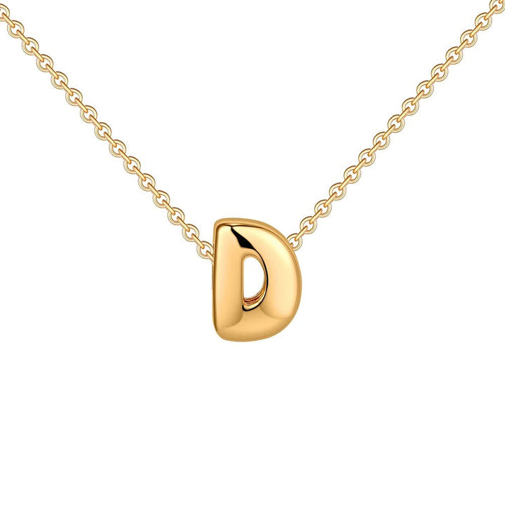 BowLift | Dainty Bubble Letter Initial Necklace