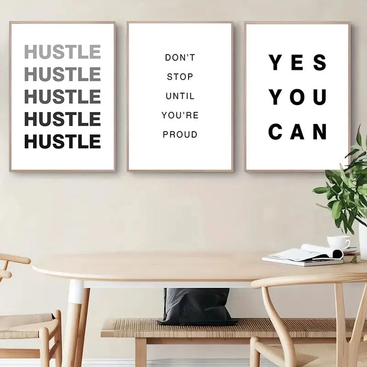 Daily Motivation Inspirational Quotations Posters Wall Art Fine Art Canvas Prints Simple Quotes Pictures For Bedroom Study Room Home Office Decor | Bowlift