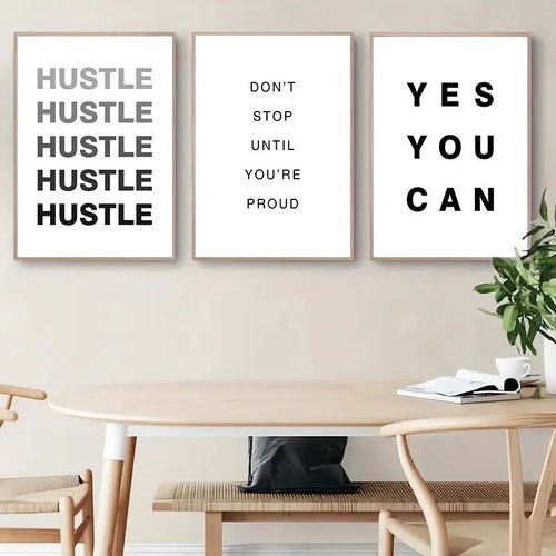 Daily Motivation Inspirational Quotations Posters Wall Art Fine Art Canvas Prints Simple Quotes Pictures For Bedroom Study Room Home Office Decor | Bowlift