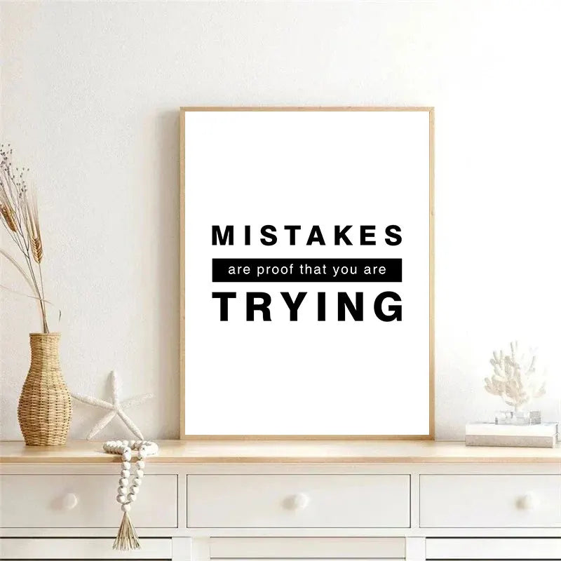 Daily Motivation Inspirational Quotations Posters Wall Art Fine Art Canvas Prints Simple Quotes Pictures For Bedroom Study Room Home Office Decor | Bowlift