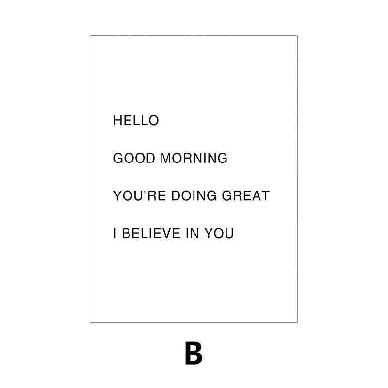 Daily Motivation Inspirational Quotations Posters Wall Art Fine Art Canvas Prints Simple Quotes Pictures For Bedroom Study Room Home Office Decor | Bowlift
