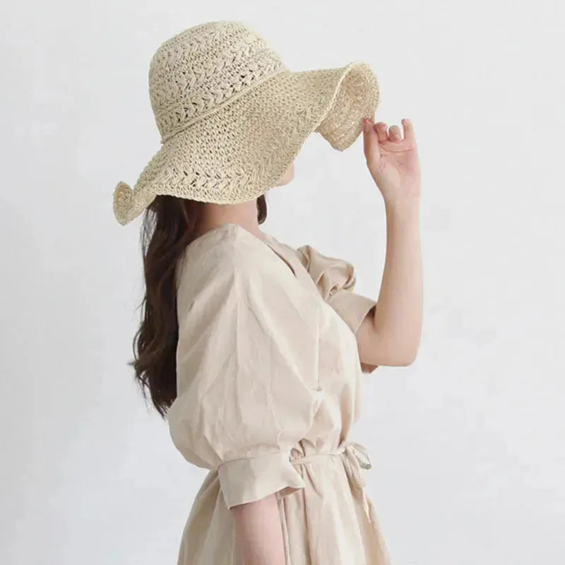 Women's Sun Hat – Lightweight Retro Straw Beach Hat | Ideal for Summer and Vacation | Bowlift