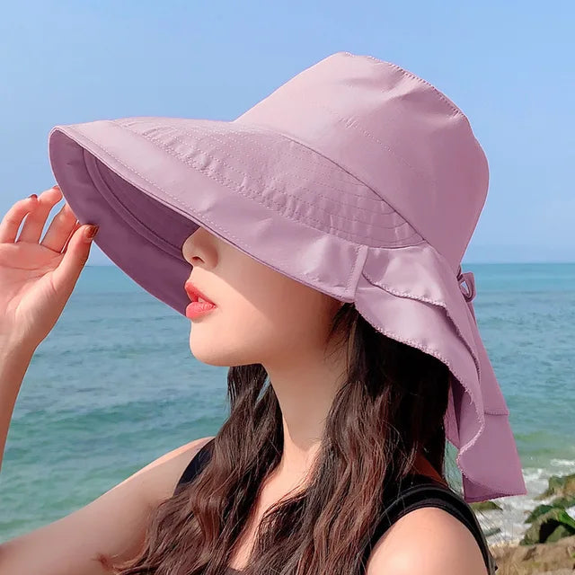 SUNNY | Women's Sun Hat for the Sun | Wide Brim UV Neck Protection | Solar Beach Hat Woman Bowlift